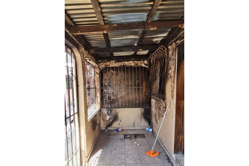 burned remains of hedme castro's house
