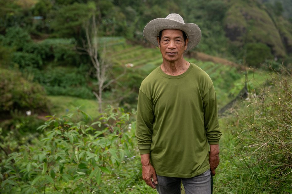 Farmer Joseph on his land in Benguet, The Philippines
