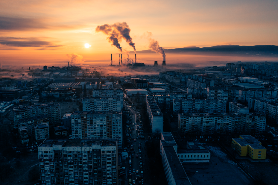 The Sofia Iztok thermal power plant powered by fossil gas and situated in Sofia, Bulgaria