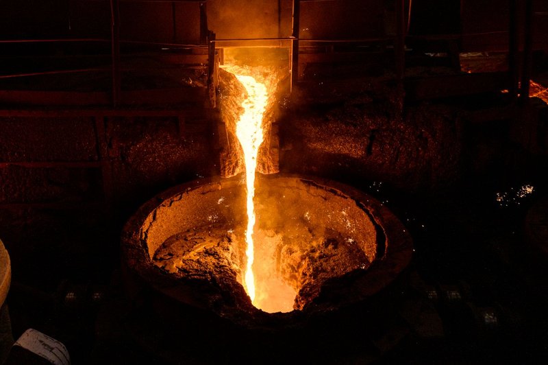 minerals being smelted